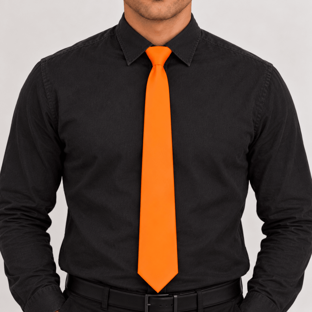 Fluoreszierende Neon Krawatte Orange - TwentyFourParty