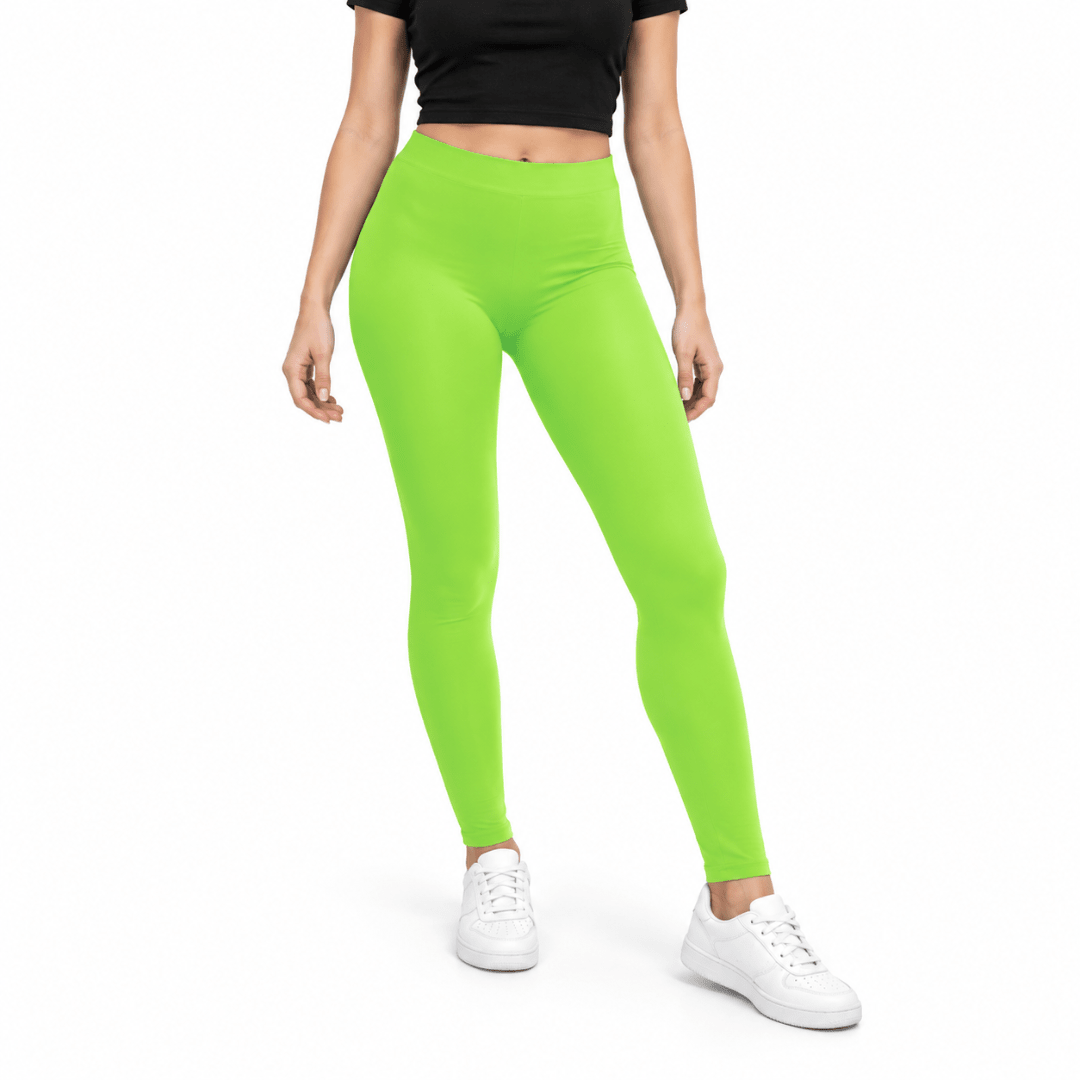 Fluoreszierende Neon Leggings Grün One Size - TwentyFourParty
