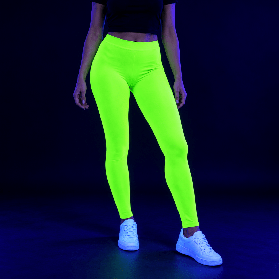Fluoreszierende Neon Leggings Grün One Size - TwentyFourParty