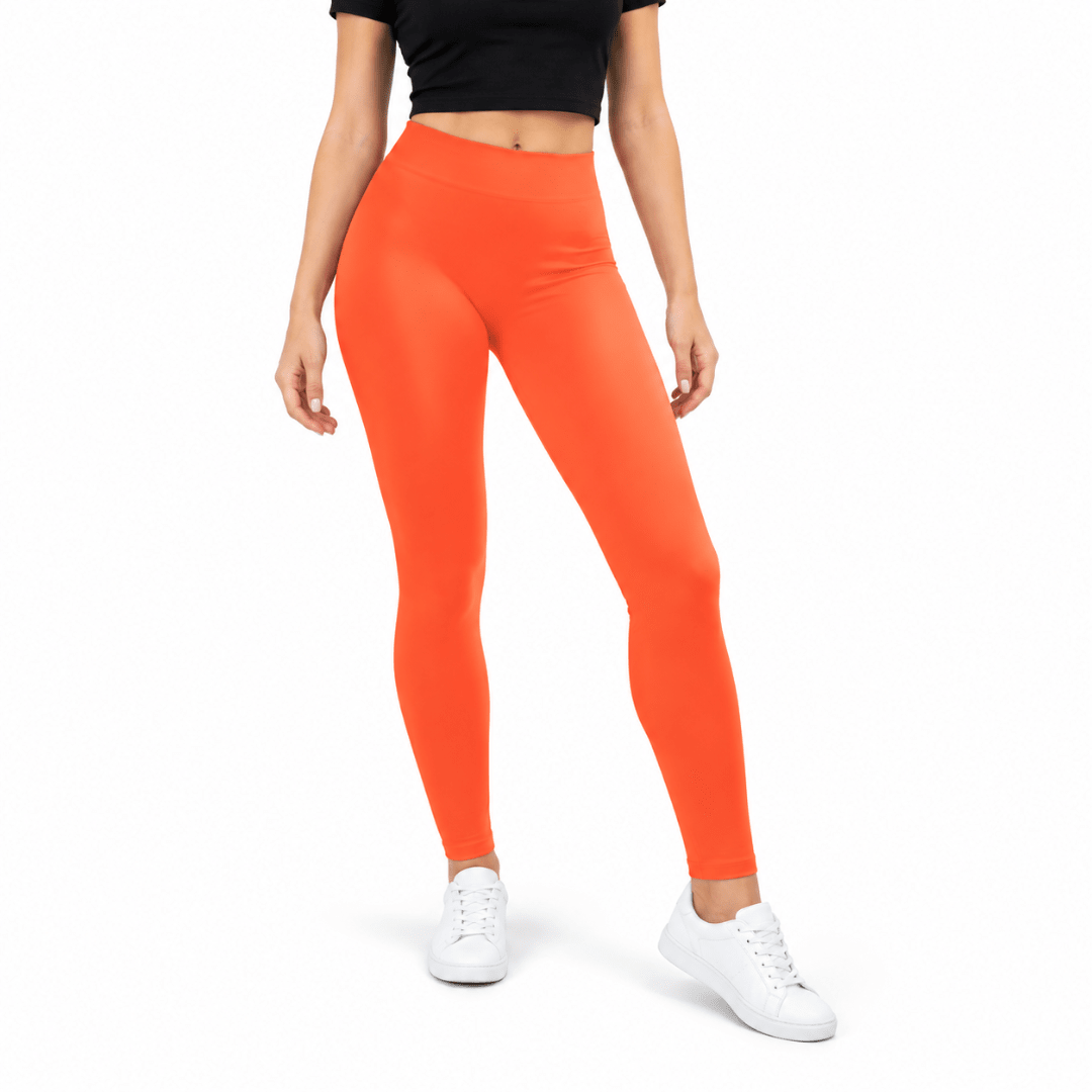 Fluoreszierende Neon Leggings Orange One Size - TwentyFourParty