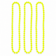 Fluoreszierende Neon Perlenketten Gelb 40 cm – 3er-Set - TwentyFourParty