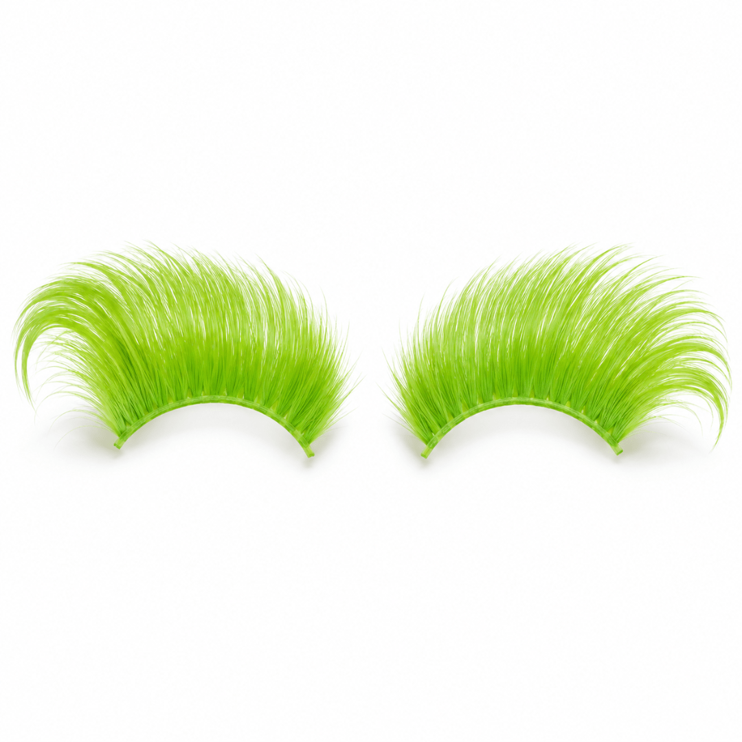 Fluoreszierende Neon Wimpern Grün - TwentyFourParty