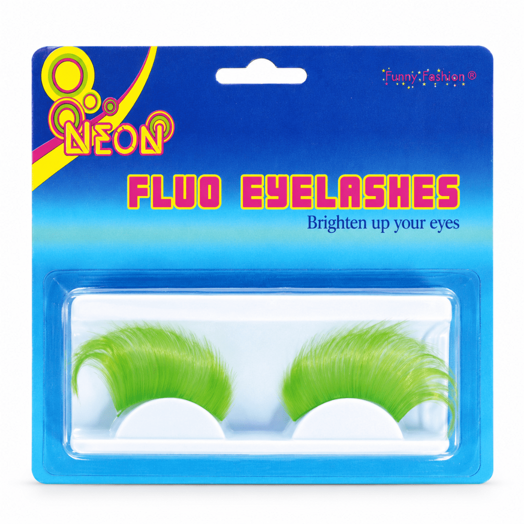 Fluoreszierende Neon Wimpern Grün - TwentyFourParty
