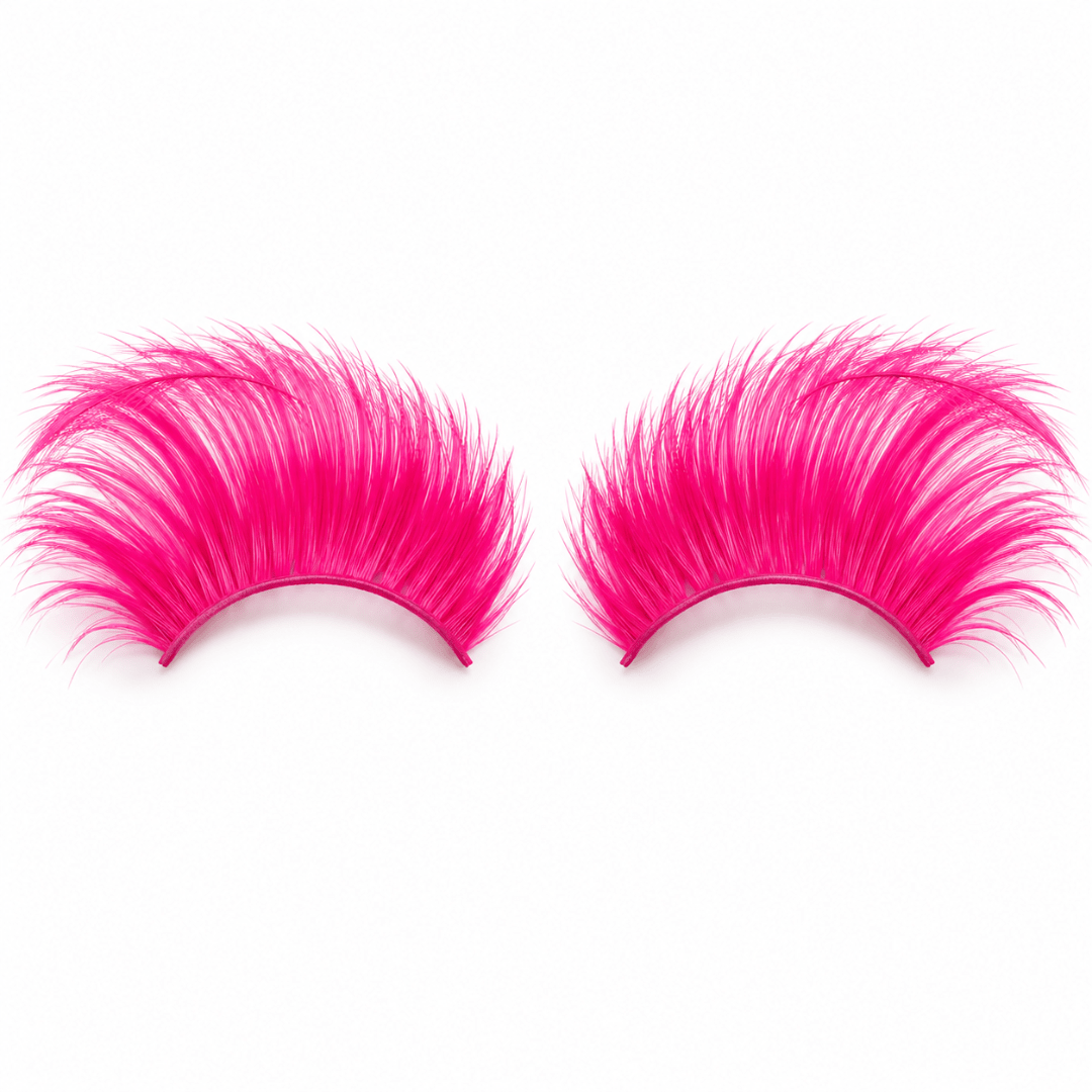 Fluoreszierende Neon Wimpern Pink - TwentyFourParty