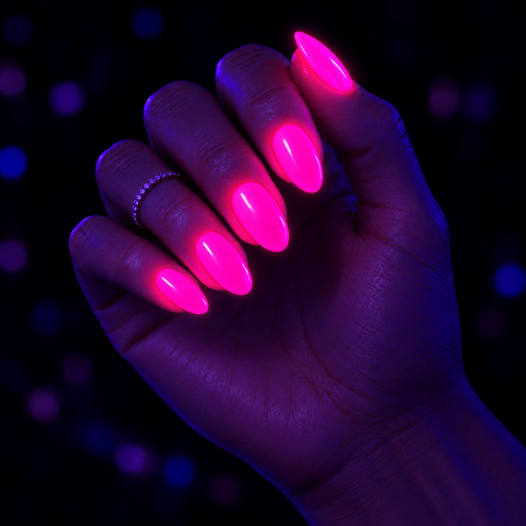 Fluoreszierender Neon Nagellack Pink - TwentyFourParty