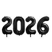Folienballon 2026 Schwarz - TwentyFourParty
