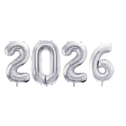 Folienballon 2026 Silber - TwentyFourParty