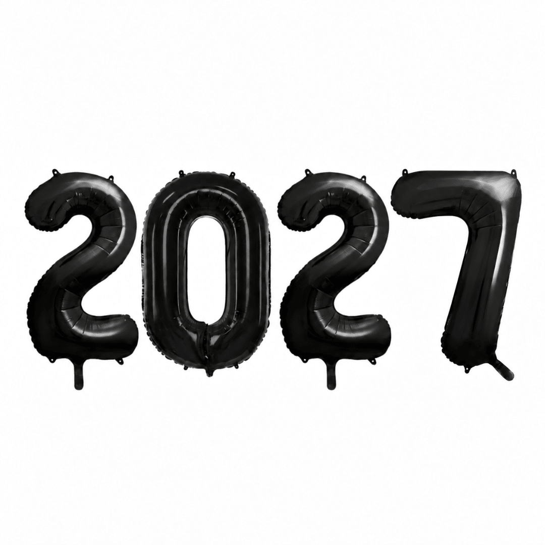 Folienballon 2027 Schwarz - TwentyFourParty