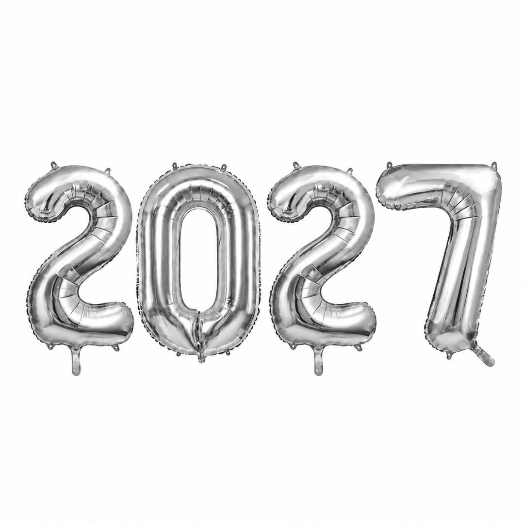 Folienballon 2027 Silber - TwentyFourParty