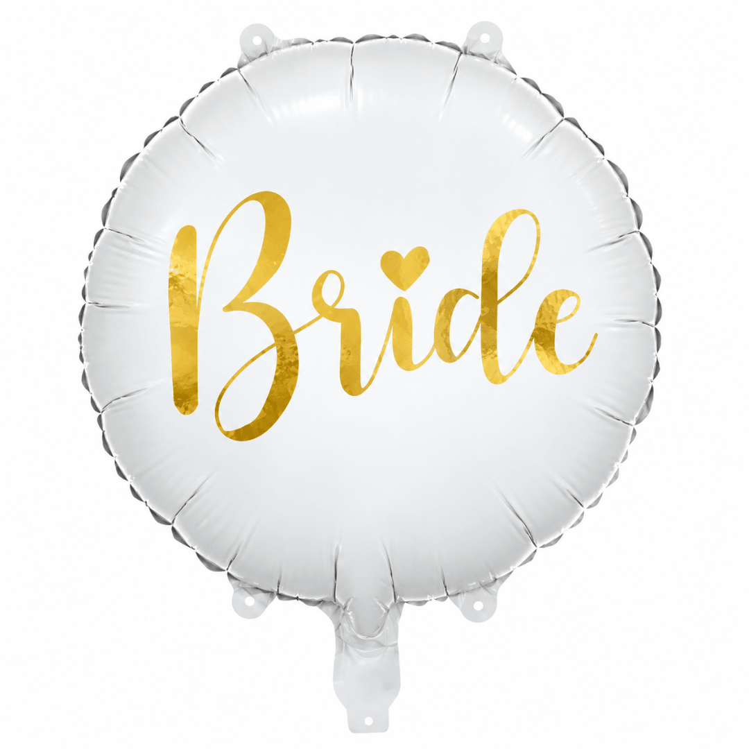 Folienballon Bride Weiß 45 cm - TwentyFourParty