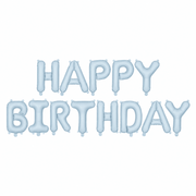 Folienballon Happy Birthday Blau 340 cm - TwentyFourParty