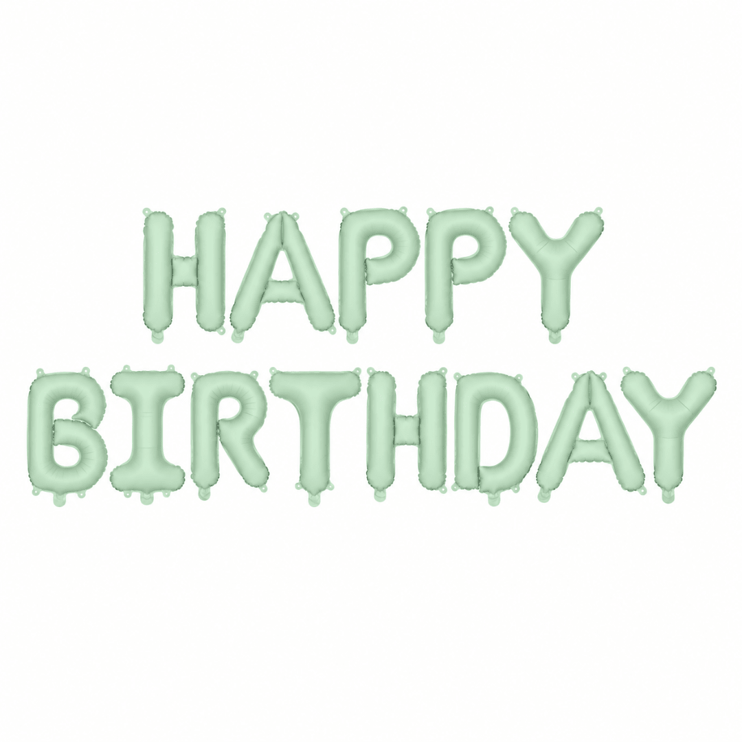 Folienballon Happy Birthday Grün 340 cm - TwentyFourParty