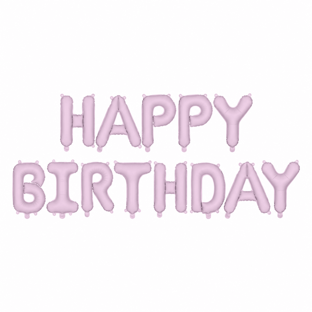 Folienballon Happy Birthday Lila 340 cm - TwentyFourParty