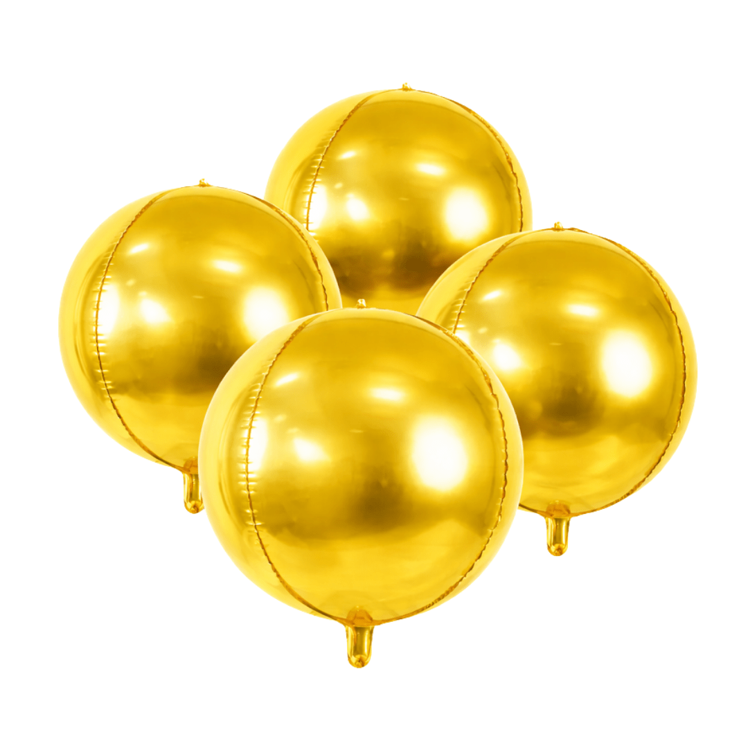 Folienballon Kugel 40cm gold - TwentyFourParty