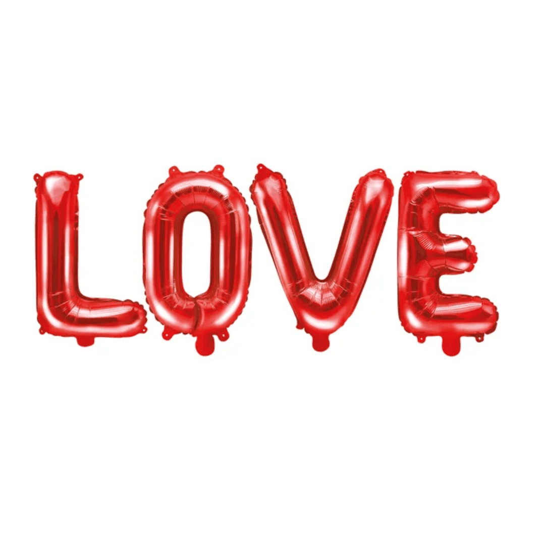 Folienballon Love 120x45 cm Rot - TwentyFourParty