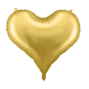 Folienballon Satin Herz Gold - TwentyFourParty