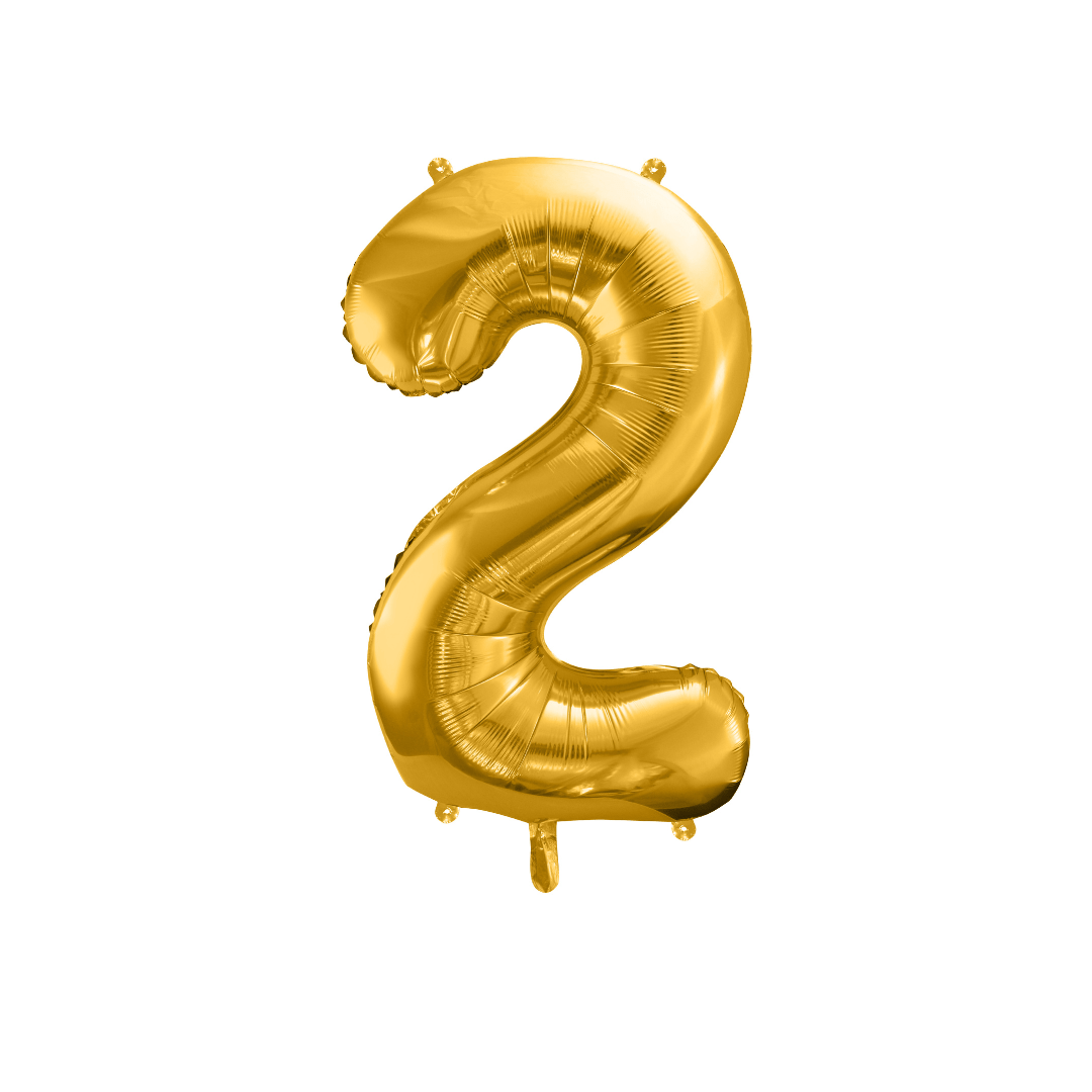 Folienballon Zahl, Metallic - TwentyFourParty