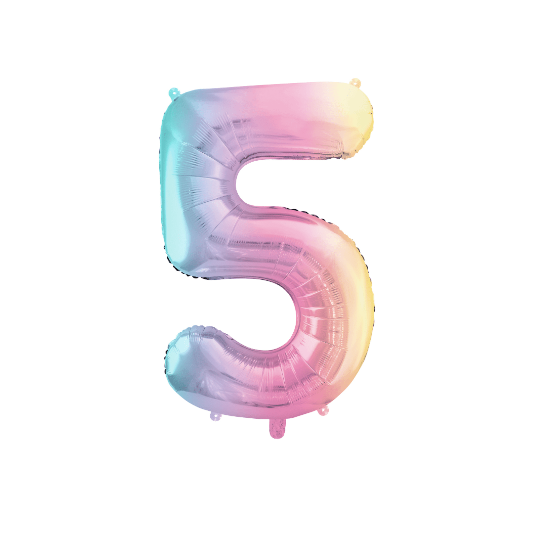 Folienballon Zahl, Metallic - TwentyFourParty