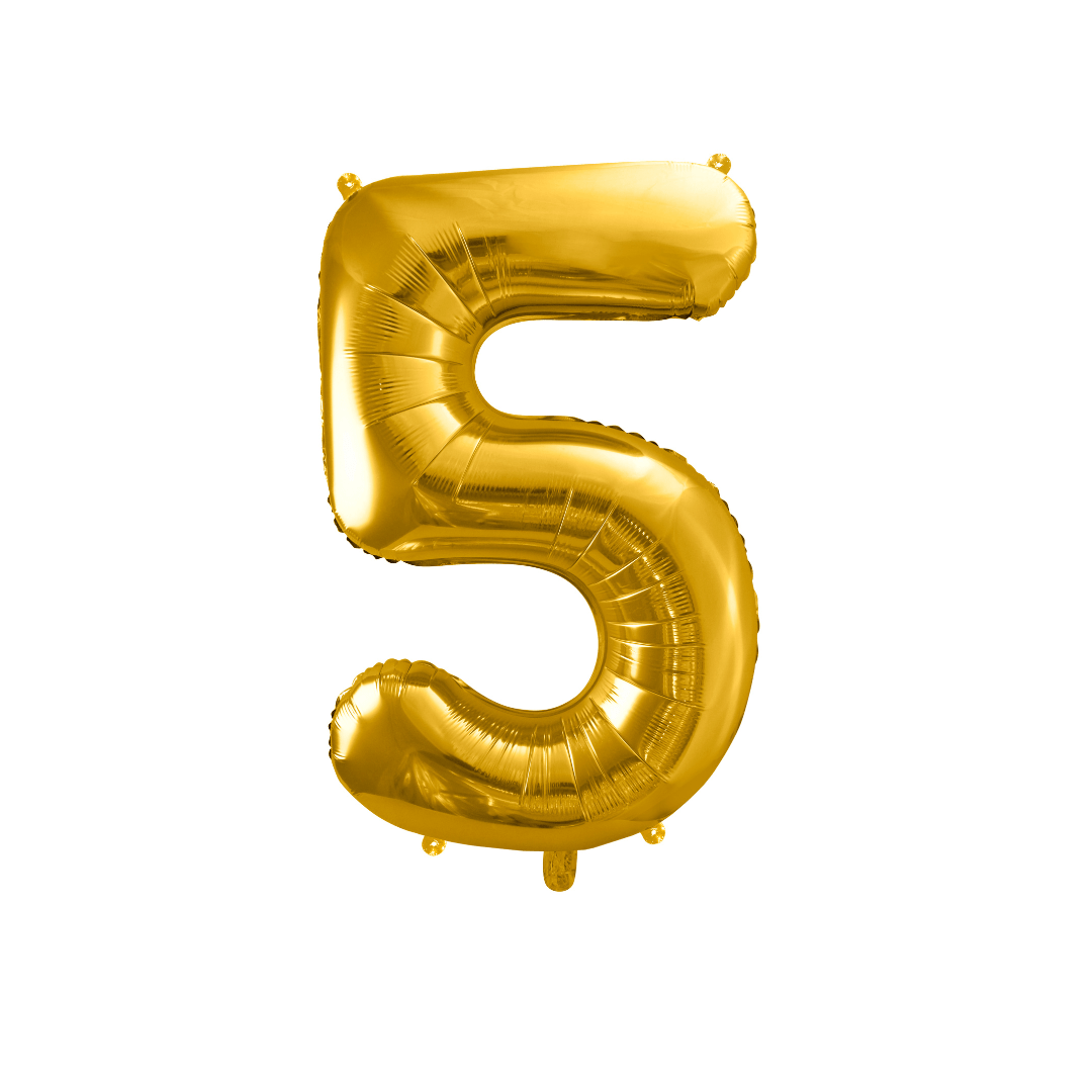 Folienballon Zahl, Metallic - TwentyFourParty