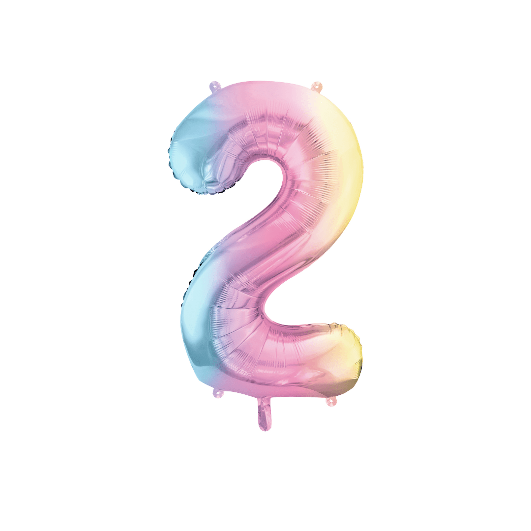 Folienballon Zahl, Metallic - TwentyFourParty