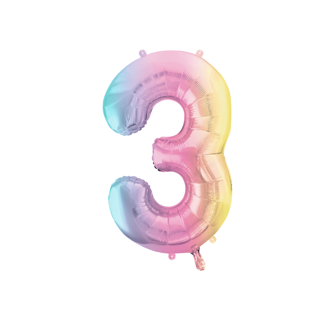 Folienballon Zahl, Metallic - TwentyFourParty