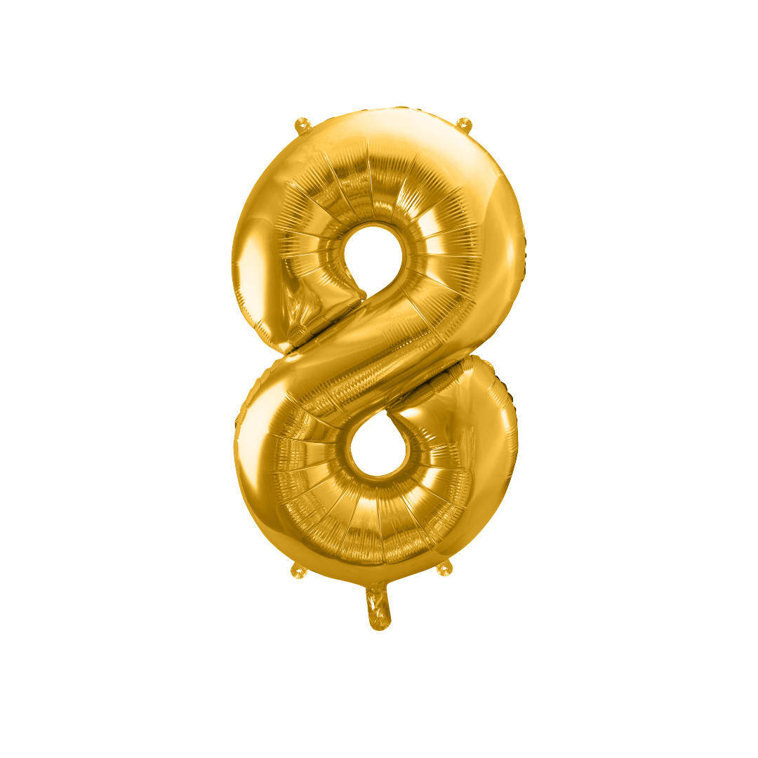 Folienballon Zahl, Metallic - TwentyFourParty