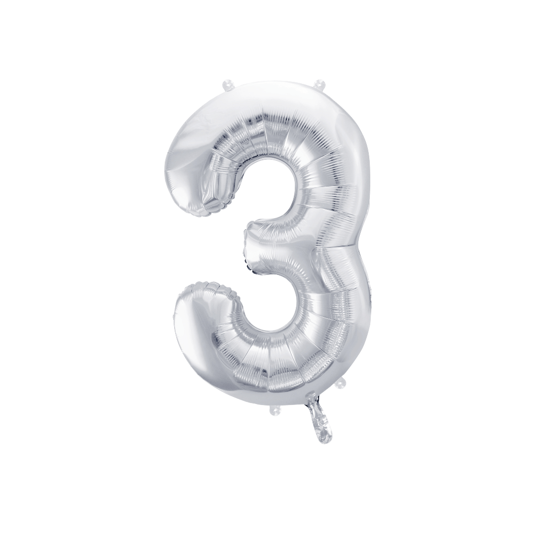 Folienballon Zahl, Metallic - TwentyFourParty