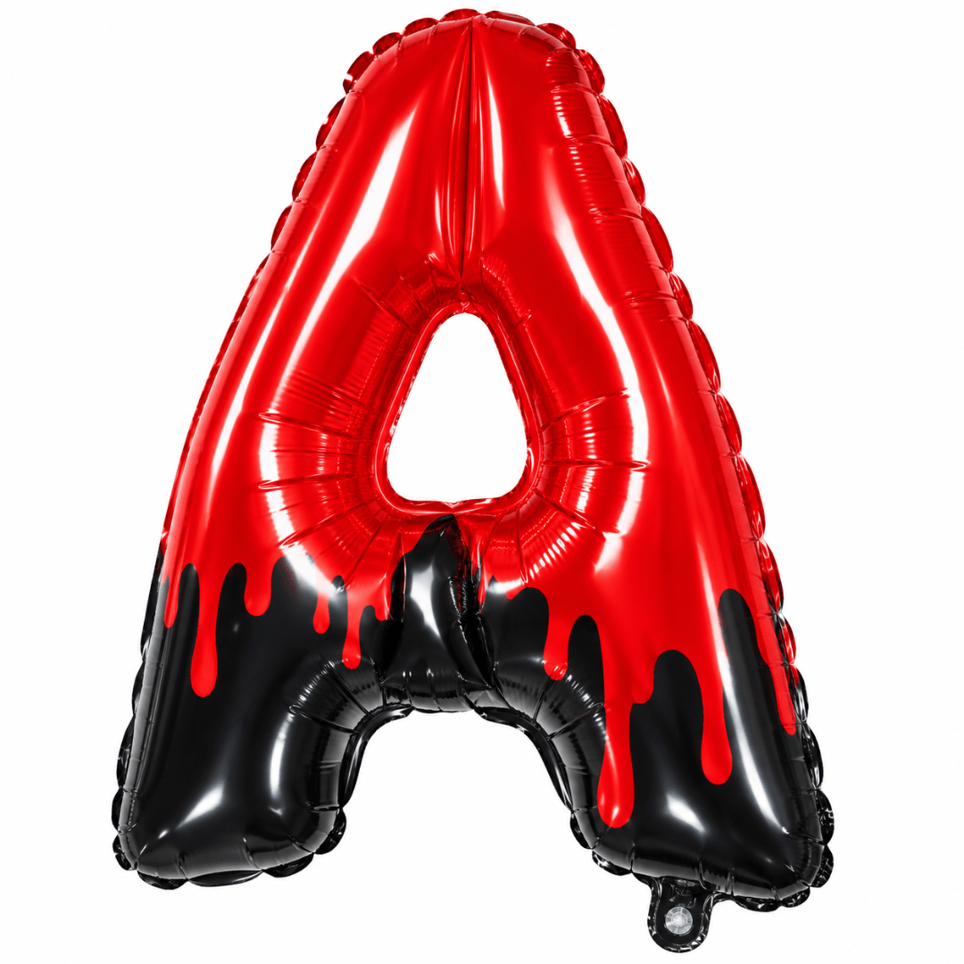 Folienballons Happy Halloween Schwarz Rot - TwentyFourParty