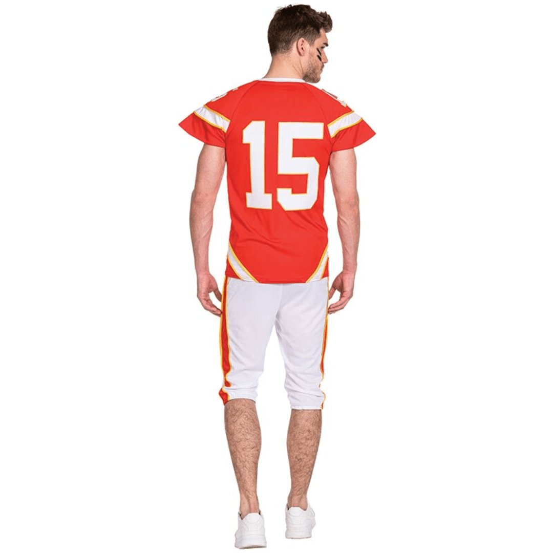 Footballspieler Kostüm Herren Rot - TwentyFourParty