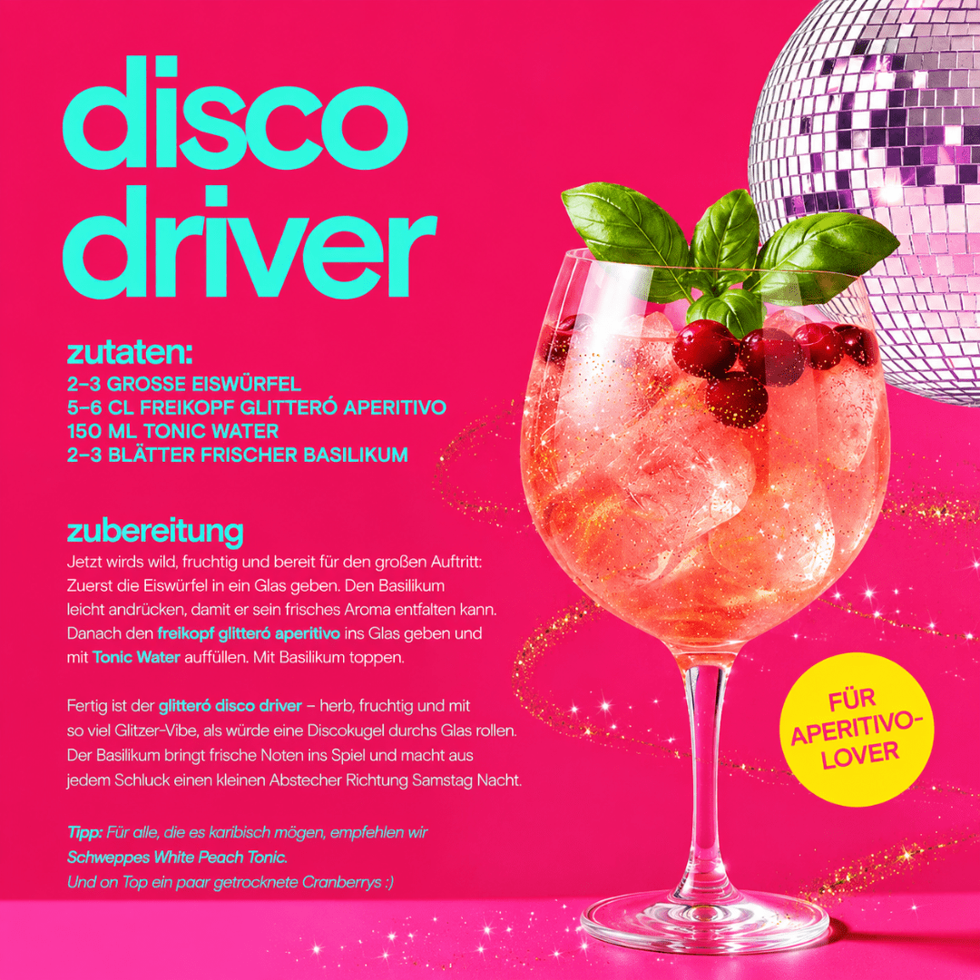 Freikopf Glitteró 500 ml – Alkoholfreier Aperitivo - TwentyFourParty
