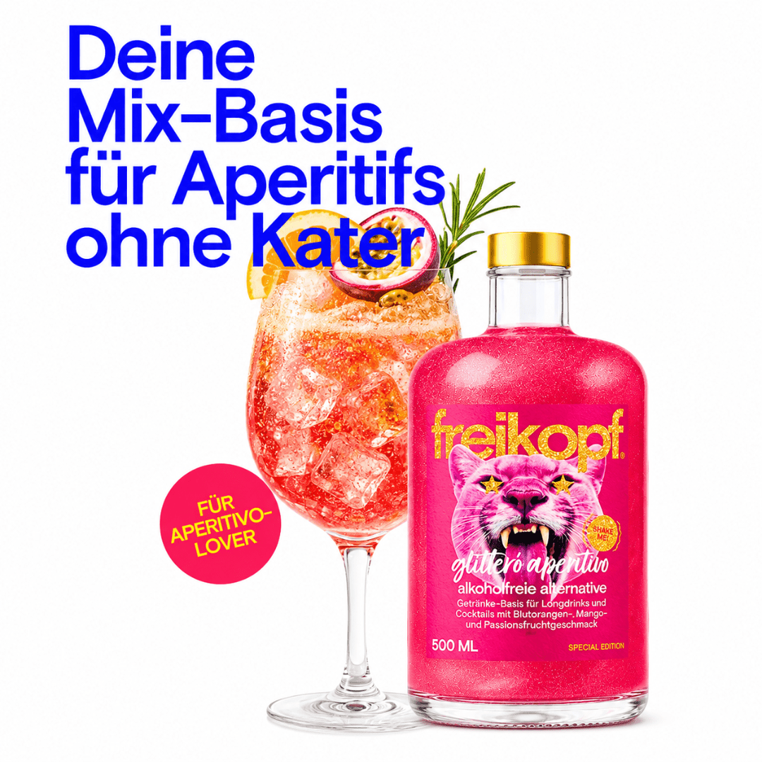 Freikopf Glitteró 500 ml – Alkoholfreier Aperitivo - TwentyFourParty