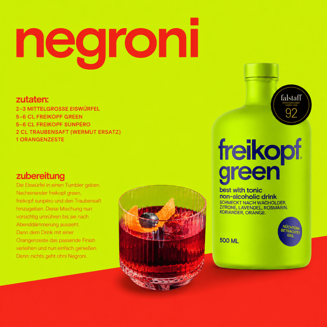 Freikopf Green 500 ml – Alkoholfreie Gin-Alternative - TwentyFourParty