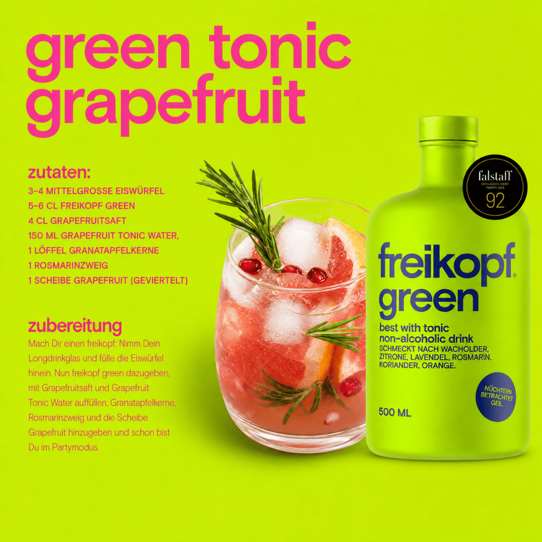 Freikopf Green 500 ml – Alkoholfreie Gin-Alternative - TwentyFourParty