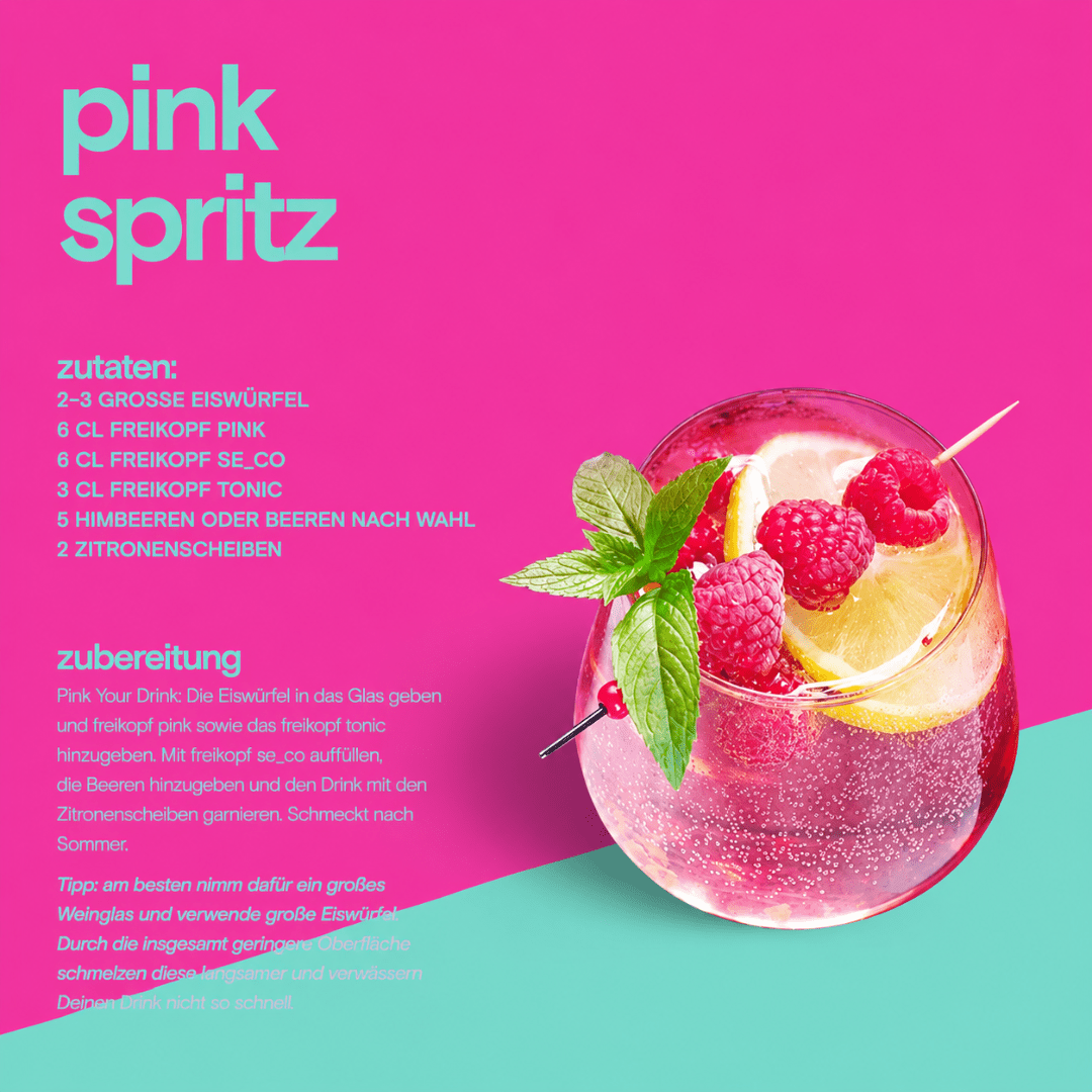 Freikopf Pink 500 ml – Alkoholfreie Wildberry-Mixbasis - TwentyFourParty
