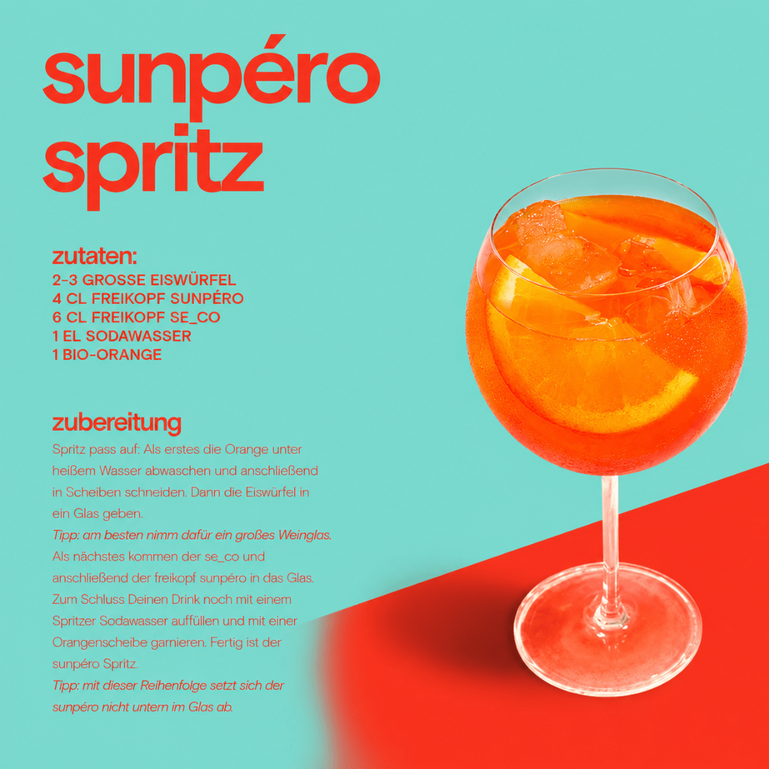 Freikopf Sunpéro 500 ml – Alkoholfreier Aperitivo - TwentyFourParty