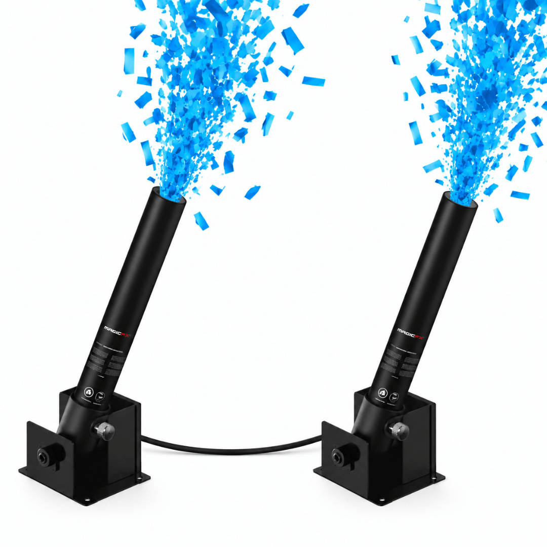 Gender Reveal Stand-Launcher Set Blau mit 80 cm Konfetti - TwentyFourParty