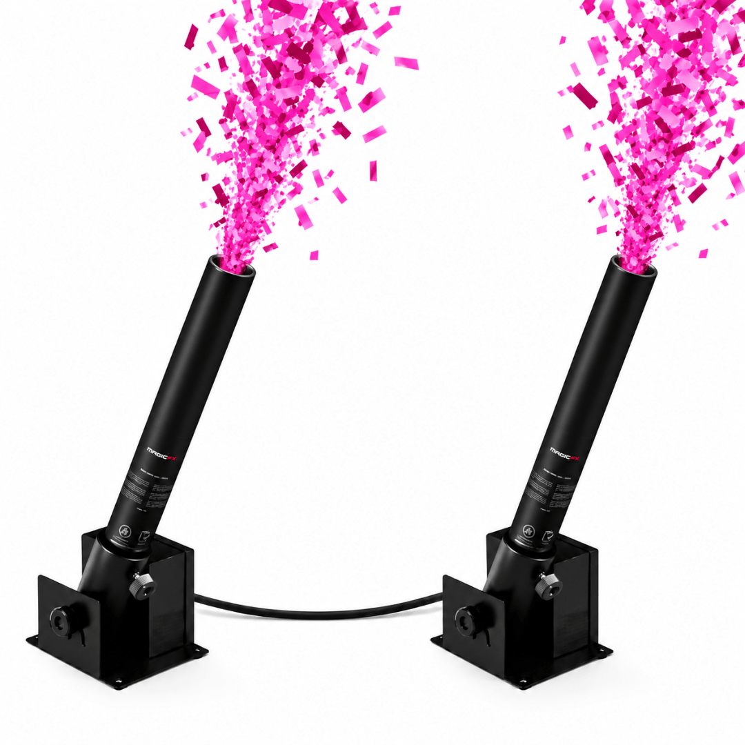 Gender Reveal Stand-Launcher Set Pink mit 80 cm Konfetti - TwentyFourParty