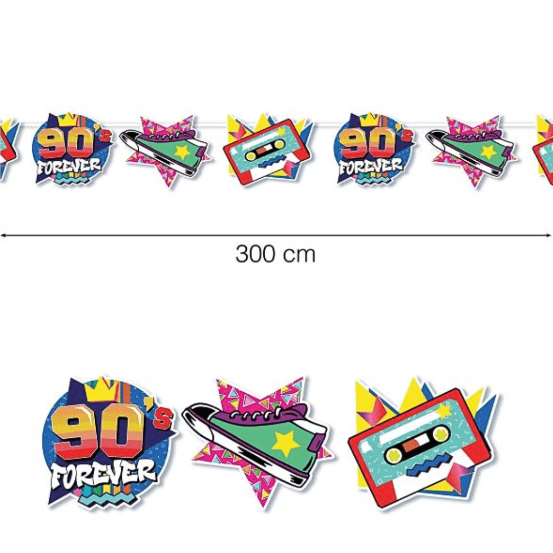 Girlande 90er Jahre - TwentyFourParty