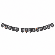 Girlande Happy Halloween Spinnennetz 4 m - TwentyFourParty