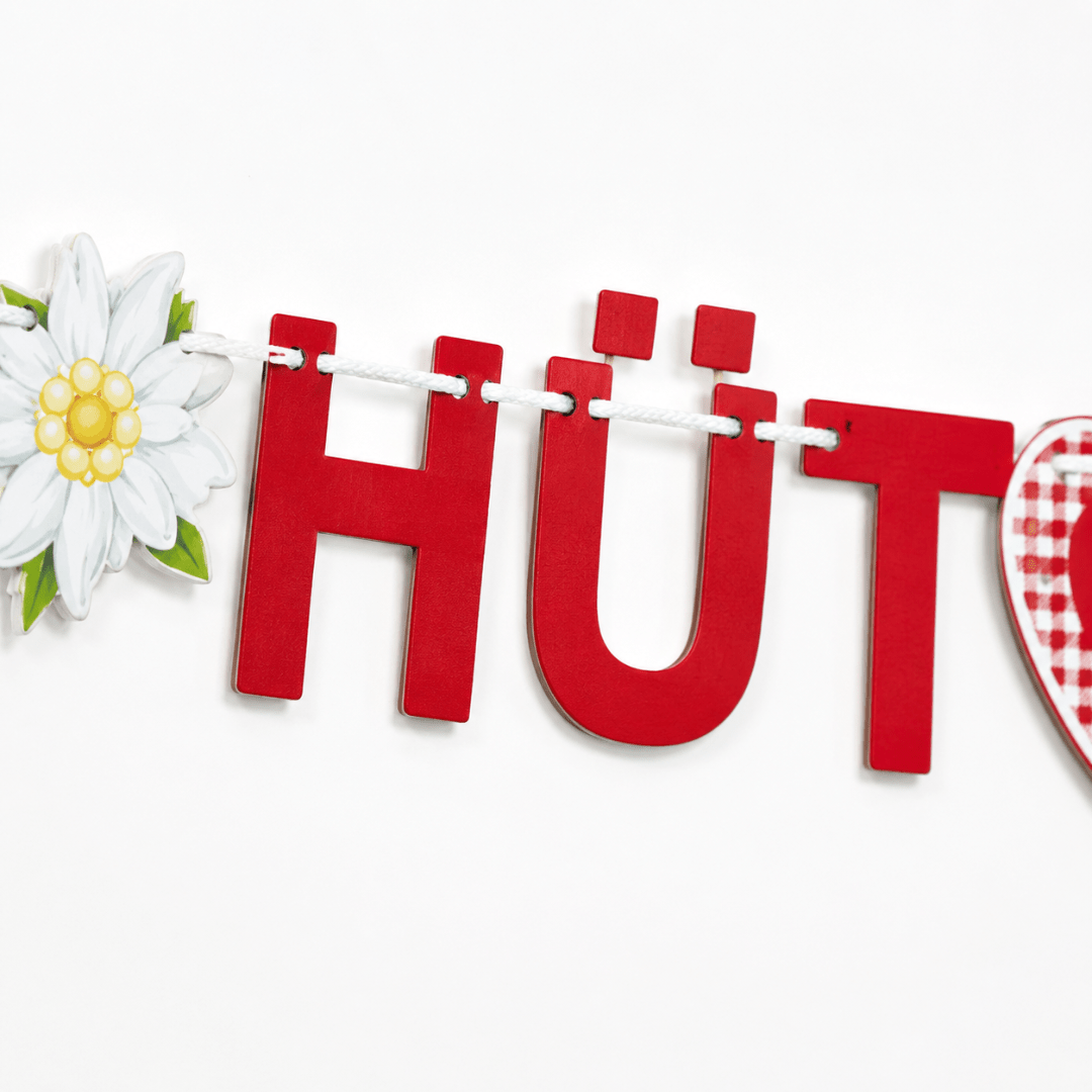 Girlande Hüttengaudi mit Edelweiß - TwentyFourParty