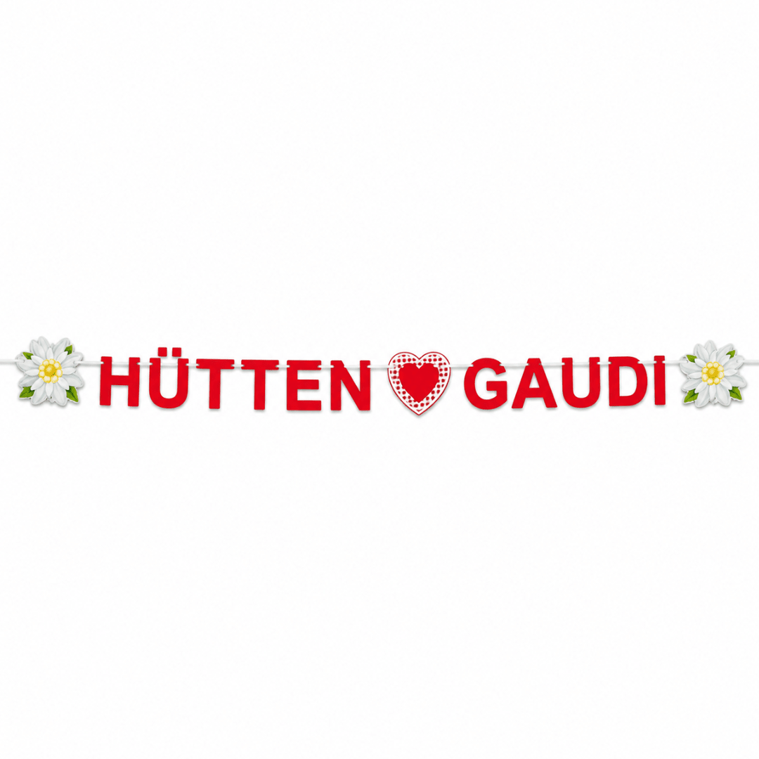 Girlande Hüttengaudi mit Edelweiß - TwentyFourParty