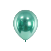 Glossy Luftballons Grün 30 cm, 10 Stück - TwentyFourParty