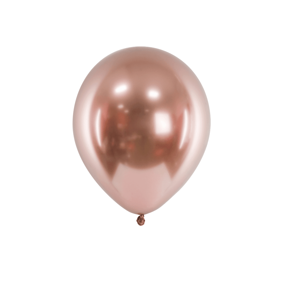 Glossy Luftballons Rose 30 cm, 10 Stück - TwentyFourParty