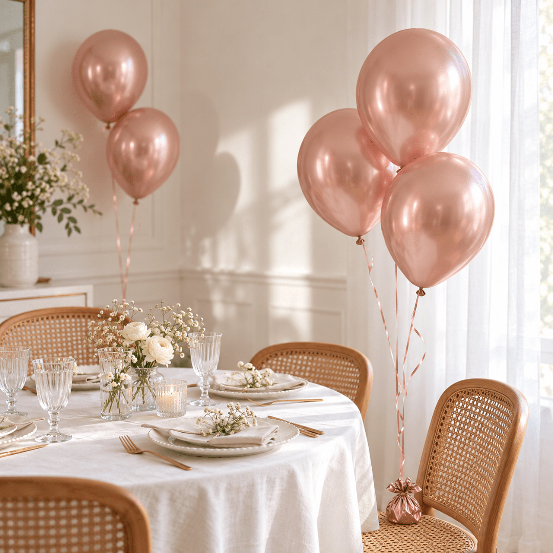 Glossy Luftballons Rose 30 cm, 10 Stück - TwentyFourParty