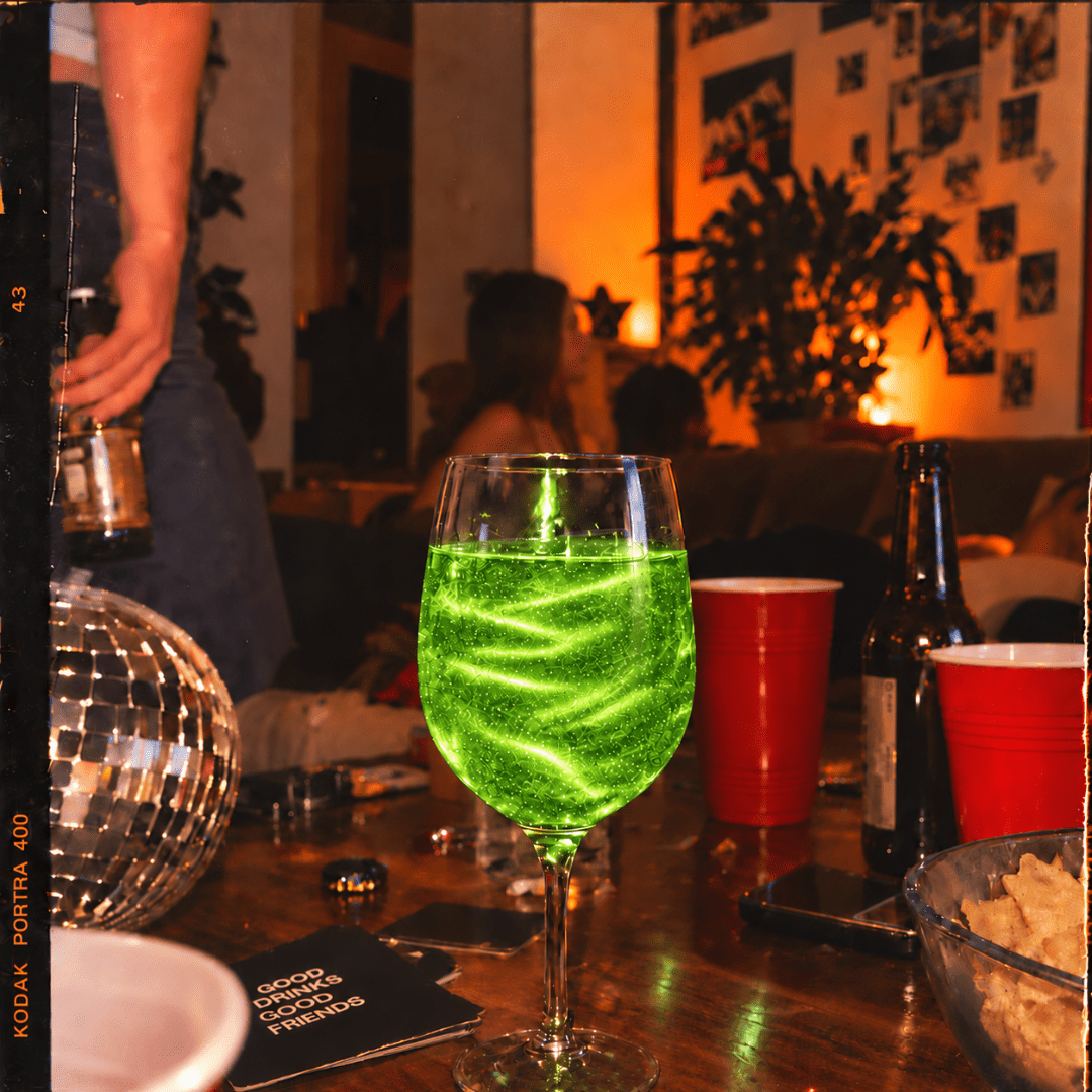 glytter Getränkeglitzer Neongrün 10 g - TwentyFourParty