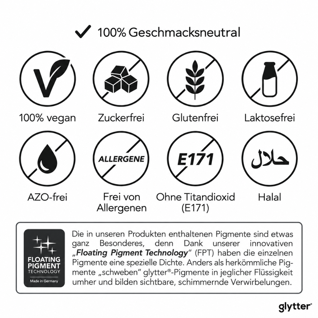glytter Getränkeglitzer Dunkelgrün 10 g