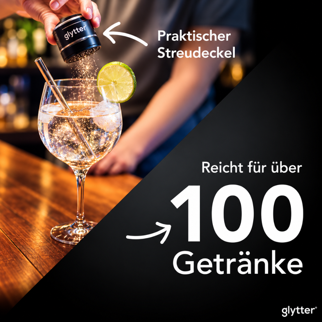 glytter Getränkeglitzer Dunkelgrün 10 g