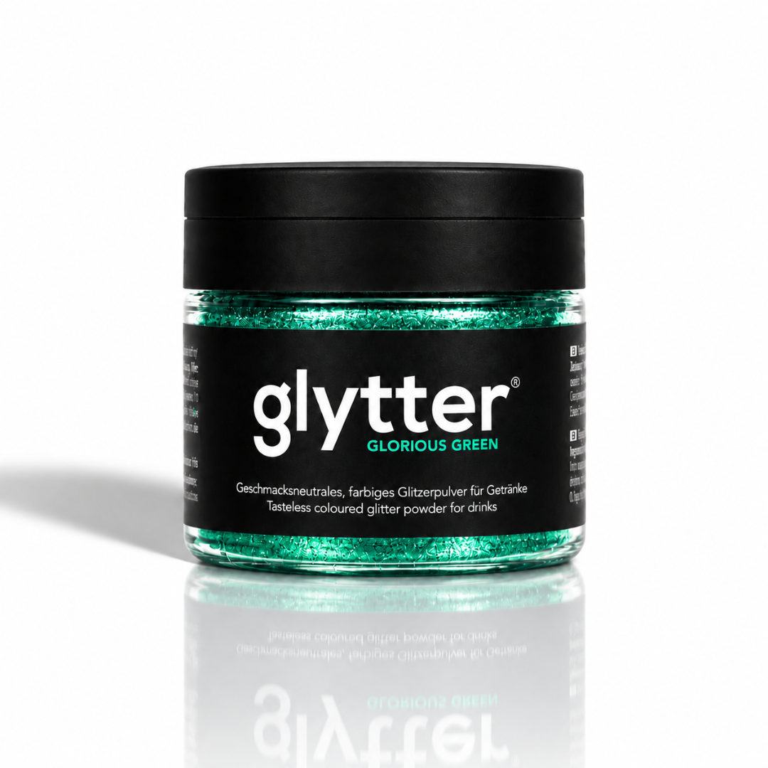 glytter Getränkeglitzer Dunkelgrün 10 g