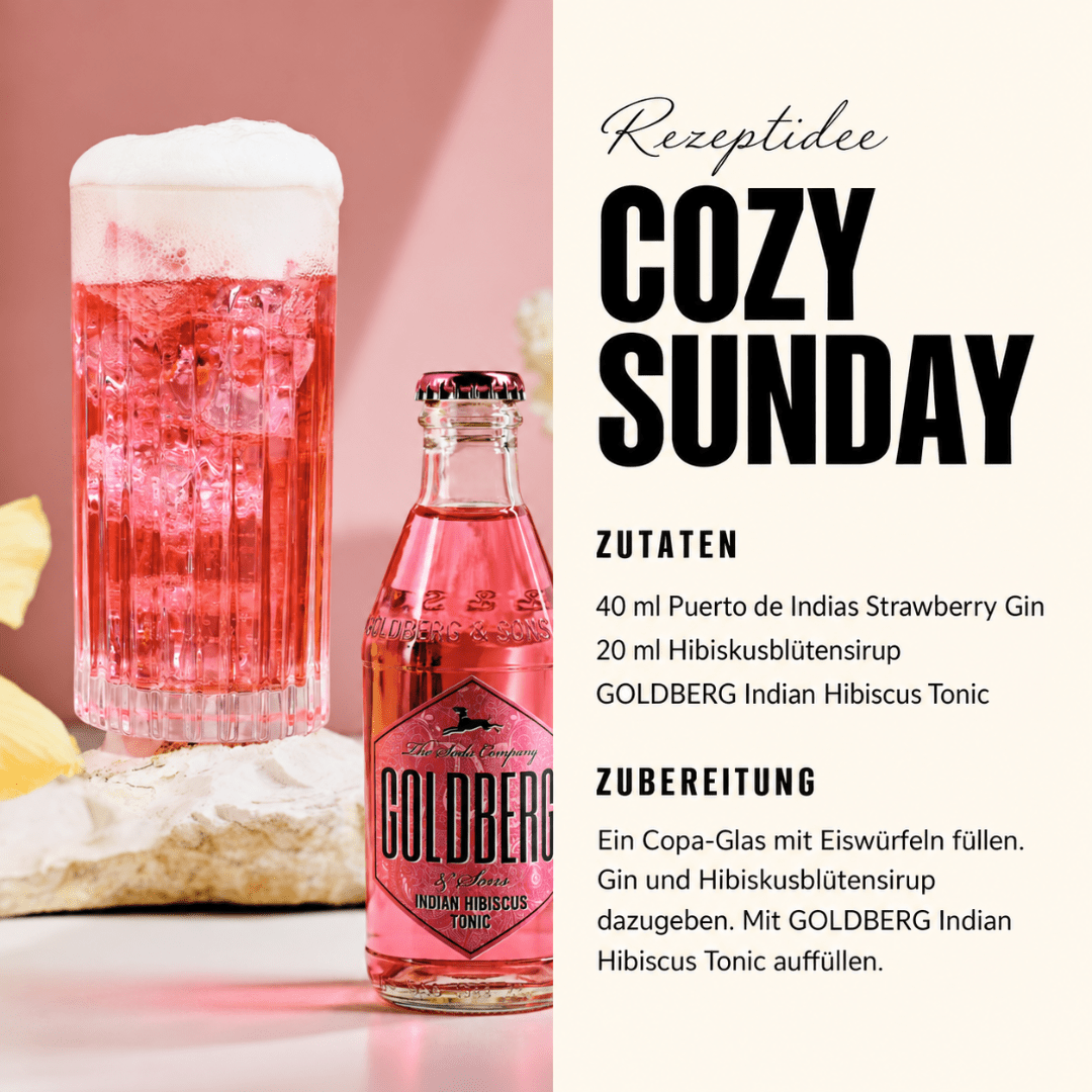 GOLDBERG Indian Hibiscus Tonic 0,2 l – Hibiskus-Tonic für florale Drinks - TwentyFourParty
