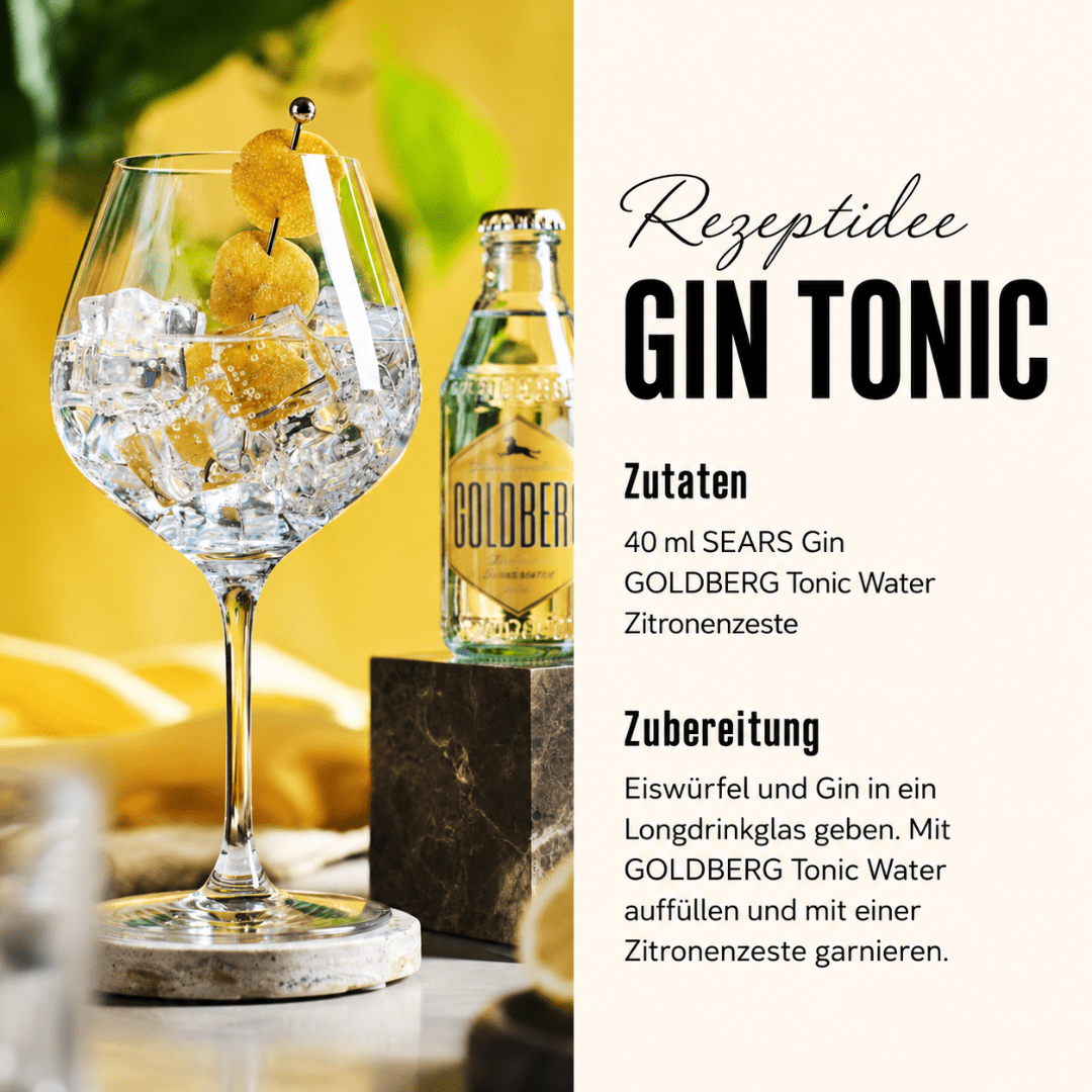 GOLDBERG Tonic Water 0,2 l – Premium Tonic für Gin Tonic - TwentyFourParty